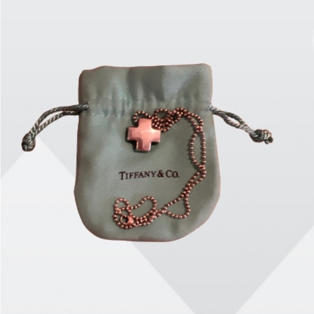 Tiffany & Co. Roman Cross Necklace 16" Silver 925 w/pouch